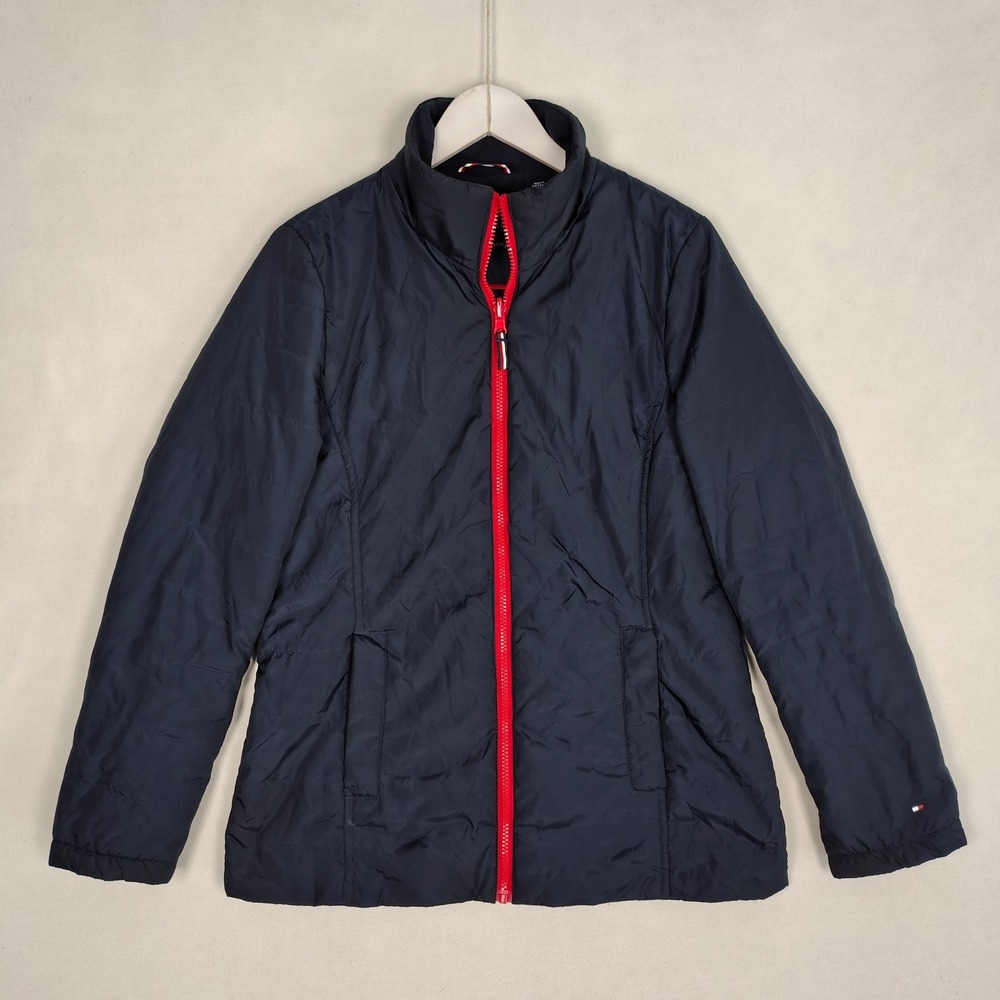 Tommy Hilfiger Mens 3-in-1 All Weather System Jacket Navy Blue Red Medium